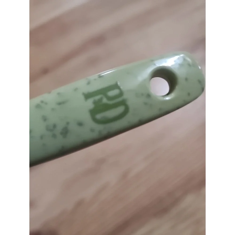 Paula Dean Melamine Slotted Spoon Serving Utensil Speckled Pear‎ EUC  12.5 In